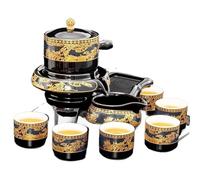 Teapots Kung Fu Cup Office Brewing Pot Lazy Person Tea Set Living Room Small Semi-Automatic Stone Grinding Divine Tool Porcelain Tea Set Portable Tea Set