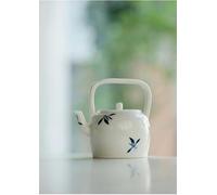 Teapots Kung Fu Tea Set Accessories 210ml Pure Hand-Painted Butterfly Orchid Ceramic Teapot Maker Small Beam Pot with Filter Porcelain Tea Set Portable Tea Set