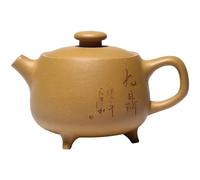 Teapots Raw Ore Green Bean Mud Kettle Tea Ceremony Customized Gifts 200ml Chinese Yixing Handmade Purple Clay Teapot Porcelain Tea Set Portable Tea Set(B)