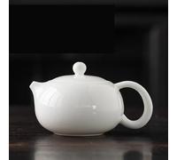 Teapots Simple Sheep Fat Jade Porcelain Side Handle Tea Pot Single Xishi Household Kung Fu Set Filter Soaking Porcelain Tea Set Portable Tea Set