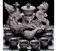 Teapots Tea Cup Set Travel Teaset for Holiday Gifts Kung Fu Chinese Teacup Automatic Bone China Teapot Porcelain Tea Set Portable Tea Set(A)