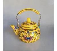 Teapots Teapot Induction Cooker Thicken 1.5L-5L Enamel Cold Kettle Boiling Hot Milk Porcelain Tea Set Portable Tea Set(Type-H)