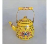 Teapots Teapot Induction Cooker Thicken 1.5L-5L Enamel Cold Kettle Boiling Hot Milk Porcelain Tea Set Portable Tea Set(Type-F)