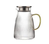 Teapots Transparent Glass Water Jug Hot Cold Water TeaPot Juice Drink Fruit Teapot Water Carafe with Handle Heat-Proof Kettle Set
