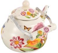 Teapots, Vintage Floral Enamel Tea Kettle - for All Stove Tops Ceramic(1.5L)