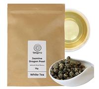 Teapro Premium Jasmine Dragon Pearl White Loose Leaf Tea 15g | Chinese Hand Rolled Phoenix Eye White Tea | Soothing Jasmine Scented Tea Pearls