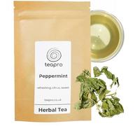 Teapro Premium Peppermint 100g | Pure & Natural Loose Leaf Peppermint Tea | Caffeine Free Mint Tea Herbal Tea | Soothes, Refreshing Sleep Tea | Premium Mint Leaves
