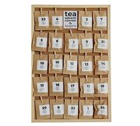 Teapro Zero-Waste Tea Advent Calendar with Funny Tea Puns | Variety of 24 Loose Leaf Teas | Reusable Cork Board | Christmas Gifts For Tea Lovers