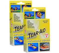 TEAR-AID Inflatable Repair Kit, Type B Clear Patch Kit for Vinyl and Vinyl-Coated Materials, Use for Inflatable Bounce House, Boat, Waterslide, Air Matress & More, Yellow Box, 2 Pack