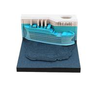 Tear-Away 3D Paper Art Notepad Desk Calendar, Ship Calenda,3D Memo Pad,Artsy Pads,3D Sticky Notes,This is A Hand Torn Paper Sculpture Artwork