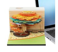 Tear Away Calendar - 3D Calendar 2026 Tree Design Table Decoration - Craft Block Table Decoration for School Office Home Student Dorm Families New Year Celebrations - for Teachers Family Students