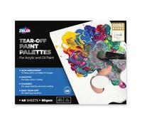 Tear-Off Paint Palettes - For Acrylic and Oil Paint | 40 sheets, 80 gsm | 23 x 30.5cm | 9" x 12" - by Zieler
