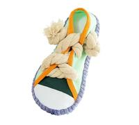 Tear Resistant Dog Chew Toy, Squeaky Shoe with Pull Rope, Green | Training and Play Exercise Rope Toy for Small to Large Breeds, Interactive Fun and Indoor Entertainment
