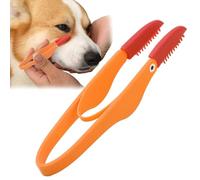 Tear Spot Removal Comb - Silicone Brush Head, Pet Tear Stain Remover Comb with Non-Slip Handle - Flexible Pet Brush, Multipurpose Dog Eye Pople Remover for Cat, Dog