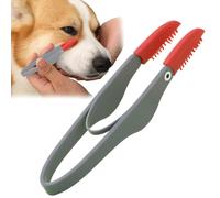 Tear Stain Comb - Silicone Brush Head Tear Stain Remover Comb for Dogs with Anti-Slip Handle | Flexible Dog Comb, Multipurpose Pet Comb for Ear, Grooming, Removes Crust, Mucus, And Stains