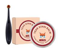 Tear Stain Remover Balm, Natural Tear Stain Remover Ointment for Pets with Professional Brush, Effective Eye Care for Dogs and Cats, Removes Tear Stains, Reduces Redness & Protects Eyes