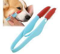 Tear Stain Remover Comb | Silicone Brush Head Face Comb with Anti-Slip Handle | Flexible Pet Brush, Multipurpose Eye Booger Remover for Cat, Dog, Pet