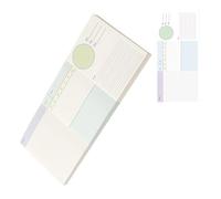 Tearable Note Pad Lined Notepads Sticky Bright Color Tear Resistant Backing Ideal for Whiteboards Notebooks Wall Tear Off Notepad Three Section Design Recycled Paper No Bleed Through Smooth Writing