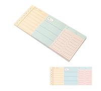 Tearable Note Pad Lined Notepads Sticky Bright Color Tear Resistant Backing Ideal for Whiteboards Notebooks Wall Tear Off Notepad Three Section Design Recycled Paper No Bleed Through Smooth Writing