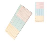 Tearable Note Pad Lined Notepads Sticky Bright Color Tear Resistant Backing Ideal for Whiteboards Notebooks Wall Tear Off Notepad Three Section Design Recycled Paper No Bleed Through Smooth Writing