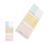 Tearable Note Pad Lined Notepads Sticky Bright Color Tear Resistant Backing Ideal for Whiteboards Notebooks Wall Lined Sticky