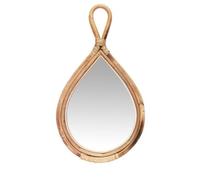 Teardrop Bamboo Wall Mirror with Loop Accent by Ib Laursen