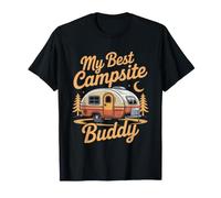 Teardrop Camper Dog Adventures Road Camping Together Trailer T-Shirt