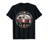 Teardrop Camper Starry Night Mountains Outdoor Adventure T-Shirt
