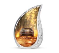 Teardrop Cremation Urn, Car Autumn Blaze On Forest Urn, Large Urns for Human Ashes, Decorative Urn, Memorial Urns for Human Ashes, Urns for Human Ashes Adult Male 10inch Urn for Ashes for Women