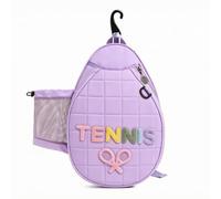 Teardrop Crossbody Bag with Mesh Pocket Compact, Racket-Themed Sports Crossbody Bag Profile, for Court Matches, Active Days, Casual Outings