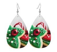 Teardrop Dangle Earrings Breadbread Man Candy Trendy Leather Dangle Drop Earrings Durable Drop Earring For Women Married Beach