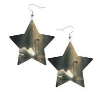 Teardrop Dangle Earrings Flame Devil Star Shaped Fashionable Dangle Hoop Earrings Colorful Holiday Earring For Married Daily Wear Accessories