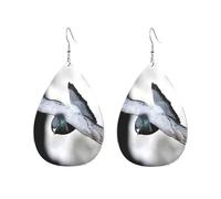 Teardrop Dangle Earrings Flying Homing Bird Trendy Faux Leather Earrings Lightweight Pierced Earring For Daily Wear Party Married