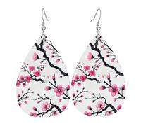 Teardrop Dangle Earrings Japan Cherry Spring Bloom Luxurious Dangle Hoop Earrings Fashionable Drop Earring For Festival Party Accessories
