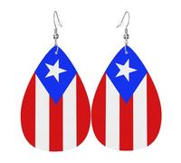 Teardrop Dangle Earrings Puerto Rico Fashionable Leather Dangle Drop Earrings Durable Leather Earring For Beach Party Decoration