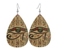 Teardrop Earrings Ancient Egyptian Pyramids Symbols Evil Eye Fashionable Dangle Hoop Earrings Luxurious Drop Earring For Accessories Party Daily Wear