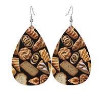 Teardrop Earrings Faux Leather Large Earrings for Women Dangle Earrings Summer Earrings Concert Party Decor - Cheese Sandwiches