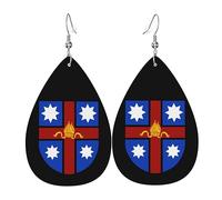 Teardrop Leather Earring Anglican Church Of Australia Drop Leather Earrings Women Tear Drop Earring Lightweight For Party Anniversary 2 Pairs