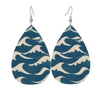 Teardrop Leather Earring Artistic Waves Teardrop Dangle Earrings Stylish And Beautiful Hookearrings Trendy For Daily Wear Party Women Girls