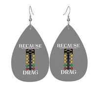 Teardrop Leather Earring Because Any Other Racing Is Such A Drag Drop Leather Earrings Ornament Tear Drop Earring Women For Party Women Girls 2 Pairs