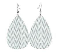 Teardrop Leather Earring Concise White With Teal Directional Sign Teardrop Dangle Earrings Fashion Tear Drop Earring Women For Women Girls Birthday Party