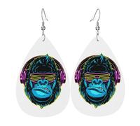 Teardrop Leather Earring Cool Gorilla Hookearrings Fashion Tear Drop Earring Stylish And Beautiful For Daily Wear For Women Girls Wife Birthday