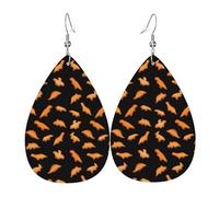 Teardrop Leather Earring Cute Dinosaur Chicken Nuggets Teardrop Dangle Earrings Stylish And Beautiful Drop Leather Earrings Trendy For Party For Women Girls For Birthday