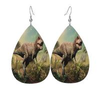 Teardrop Leather Earring Dinosaur Sunny Tear Drop Earring Fashion Drop Leather Earrings Stylish And Beautiful For For Birthday For Women Girls Daily Wear