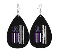Teardrop Leather Earring Domestic Violence Awareness Tear Drop Earring Ornament Teardrop Dangle Earrings Stylish And Beautiful For Daily Wear Party 2 Pairs