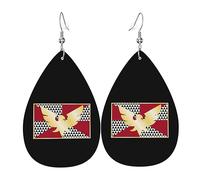 Teardrop Leather Earring Drag Or Feather Pride Flag Lgbtq Drop Leather Earrings Lightweight Teardrop Dangle Earrings Women For Party Daily Wear 2 Pairs