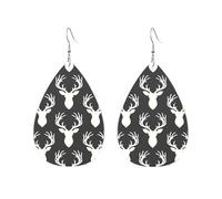 Teardrop Leather Earring Funny Deer Hookearrings Lightweight Tear Drop Earring Trendy For Women Girls Daily Wear Anniversary