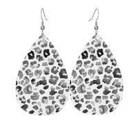 Teardrop Leather Earring Funny Leopard Animal Print Teardrop Dangle Earrings Stylish And Beautiful Tear Drop Earring Fashion For Party For Birthday Anniversary