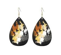 Teardrop Leather Earring Gay Bear Pride Paw Teardrop Dangle Earrings Ornament Tear Drop Earring Women For Daily Wear Wife Birthday Party