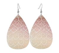 Teardrop Leather Earring Glittery Pretty Pattern Print Drop Leather Earrings Ornament Tear Drop Earring Trendy For Anniversary Birthday Women Girls
